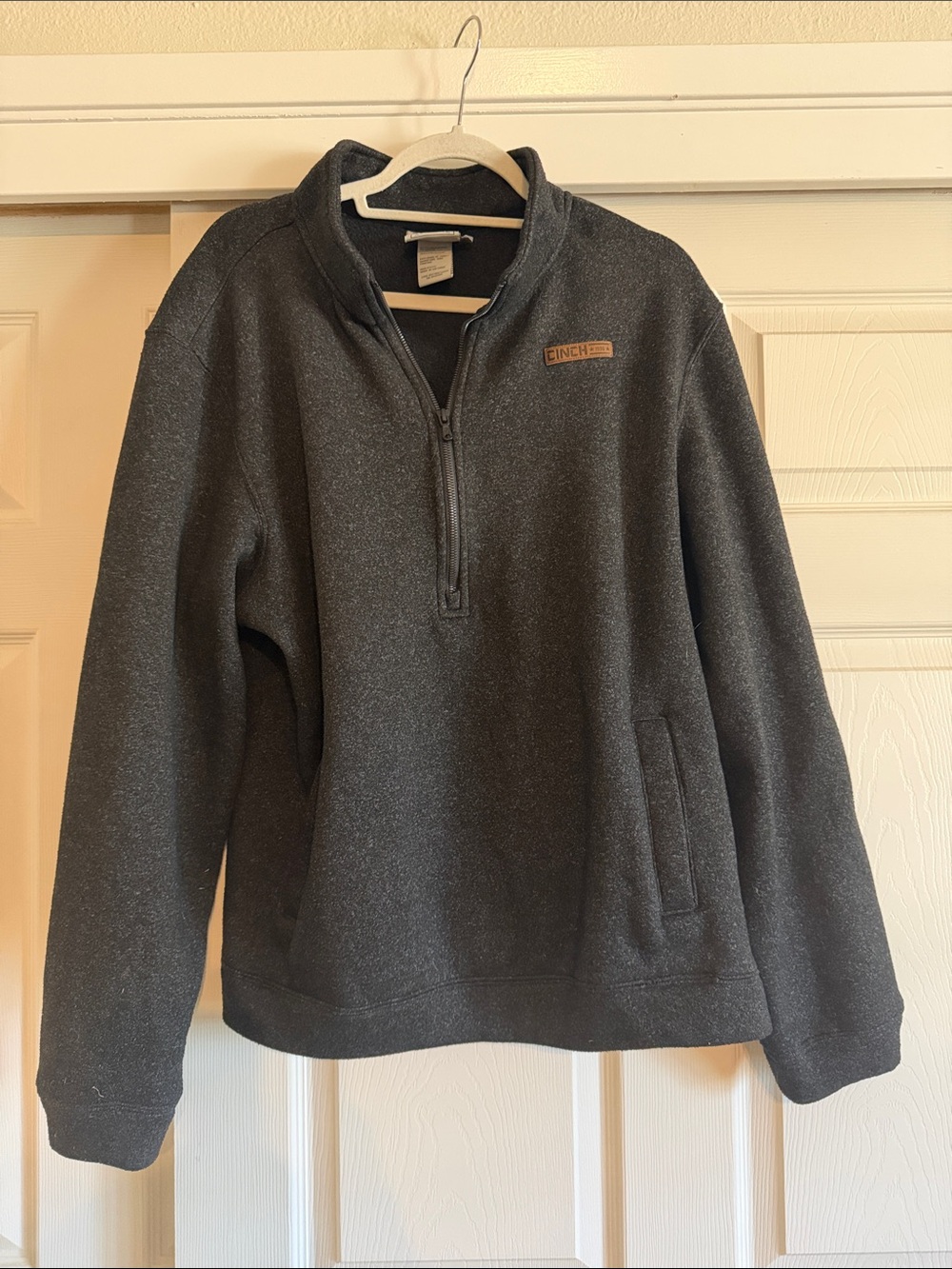 Cinch Men’s Charcoal Gray Half-Zip Sweater